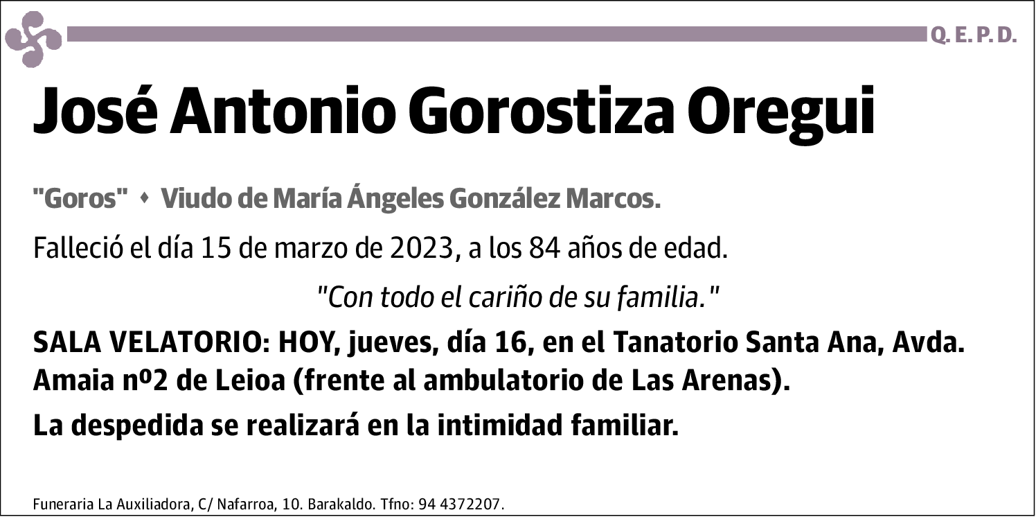 José Antonio Gorostiza Oregui