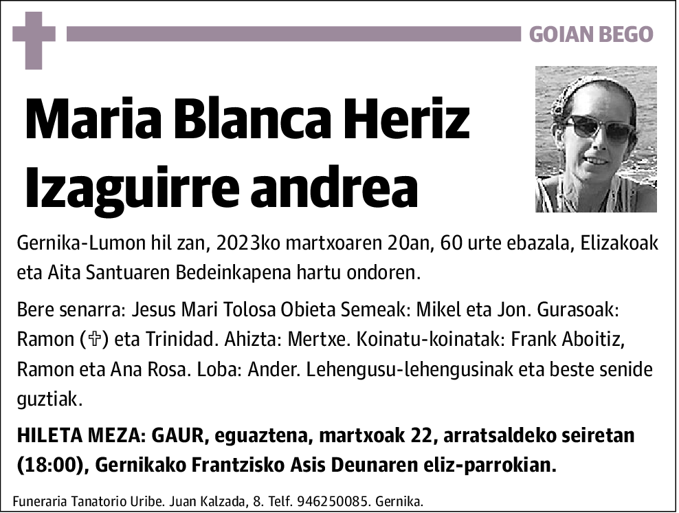 María Blanca Heriz Izaguirre