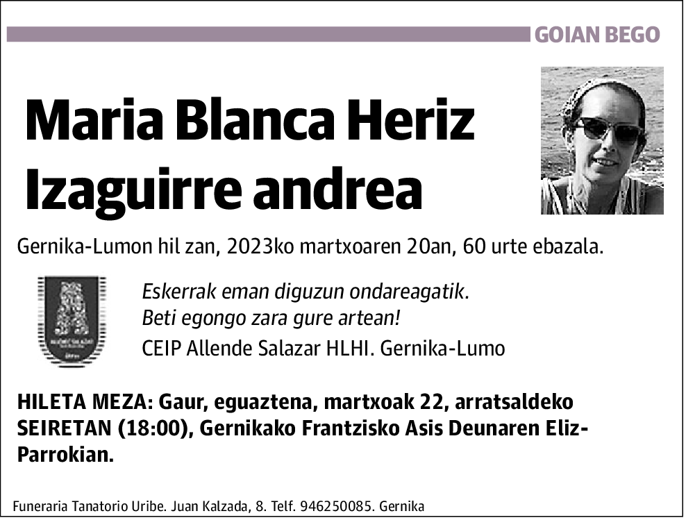 María Blanca Heriz Izaguirre