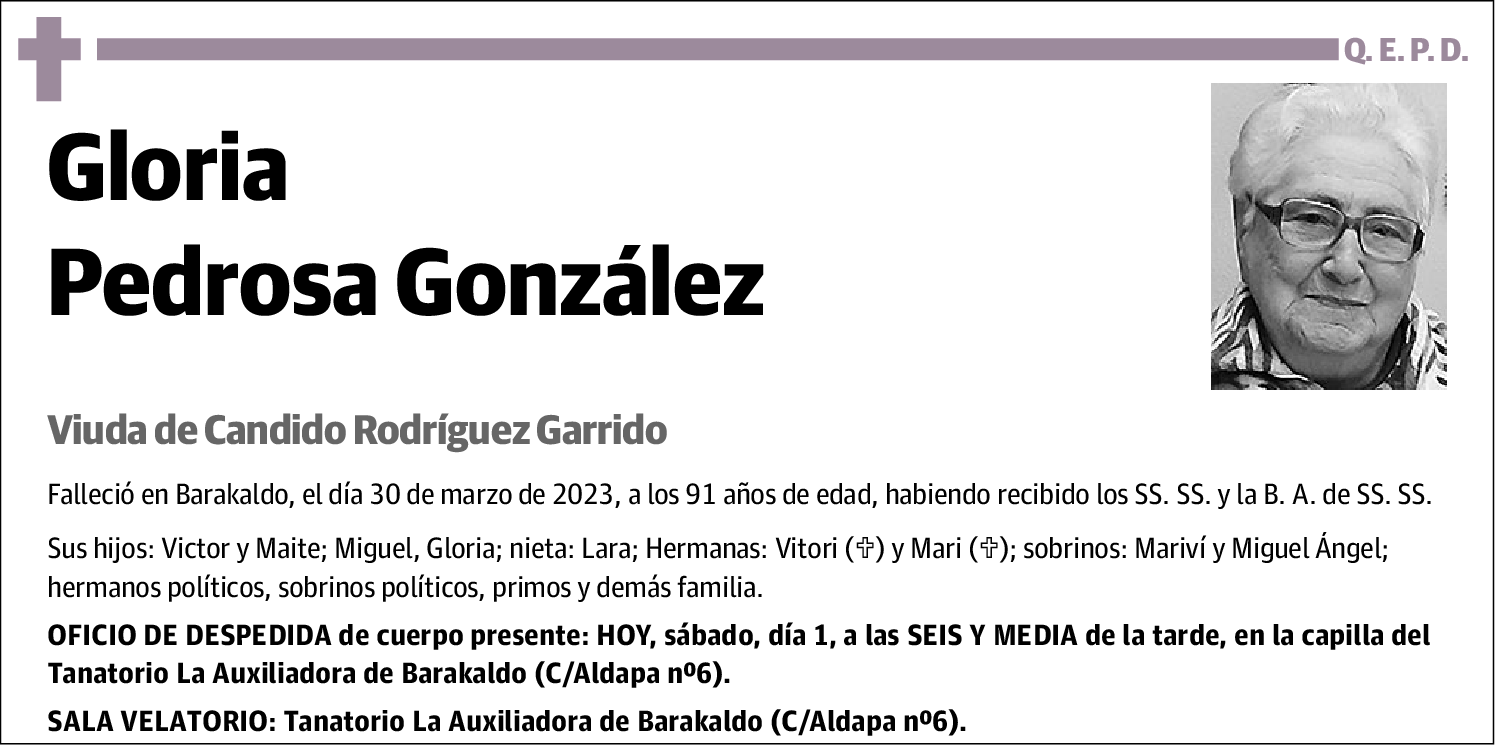 Gloria Pedrosa Gonzalez