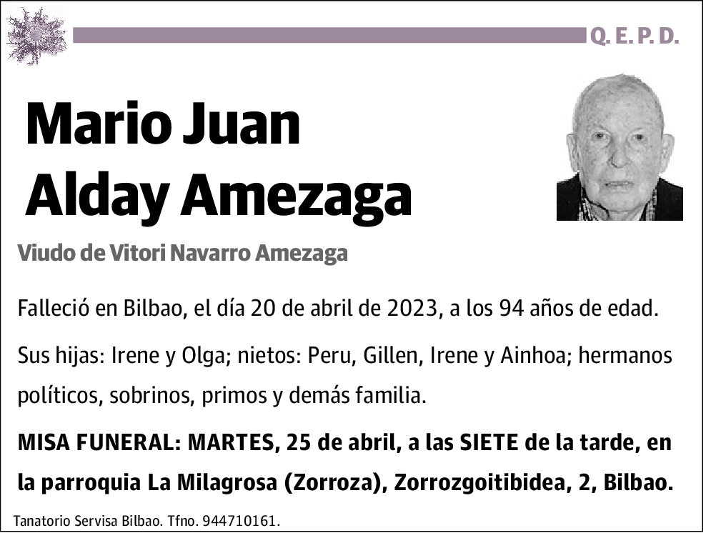 Mario Juan Alday Amezaga