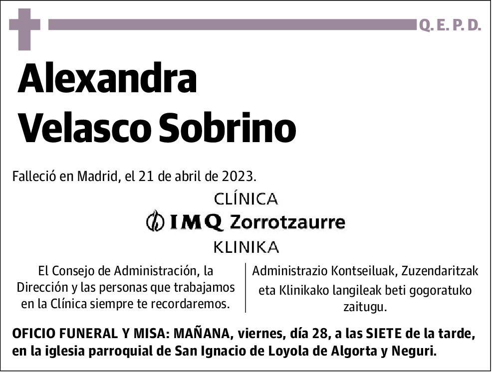 Alexandra Imq Velasco Sobrino