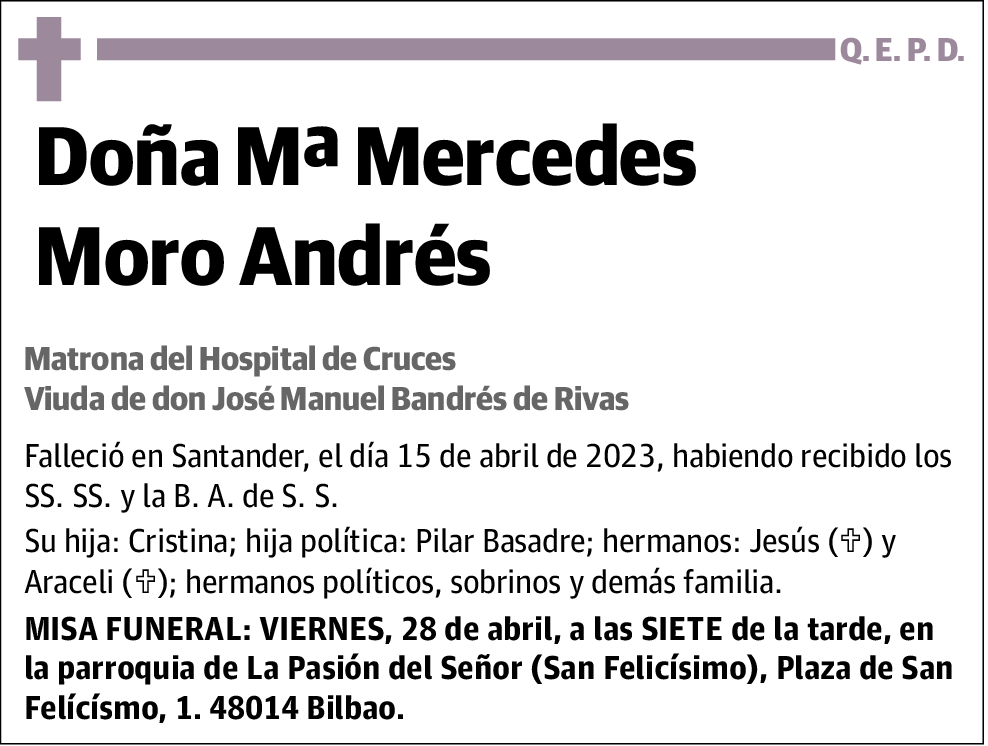 M ª Mercedes Moro Andrés