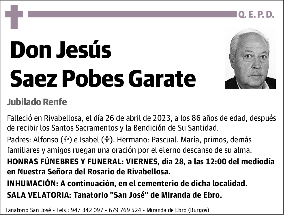 Jesús Saez Pobes Garate