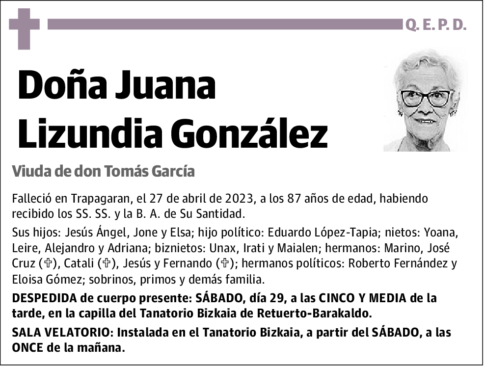 Juana Lizundia González
