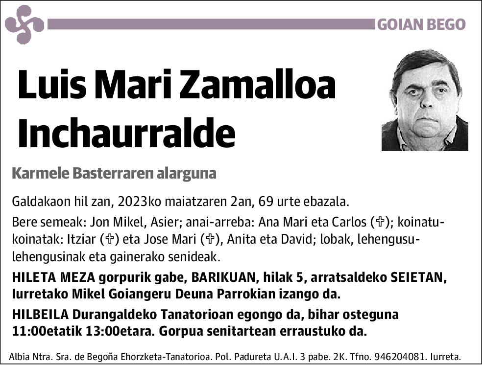 Luis Mari Zamarroa Inchauralde