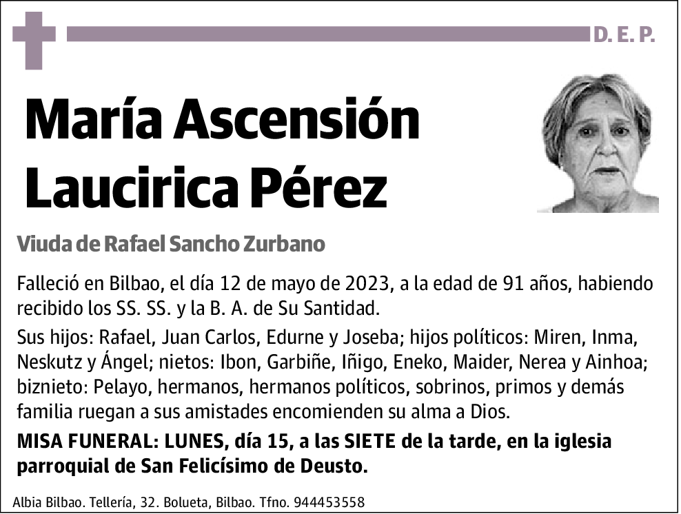 María Ascensión Laucirica Pérez