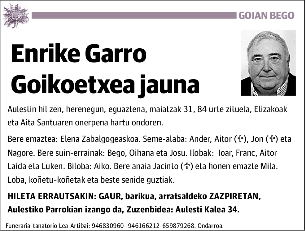 Enrike Garro Goikoetxea