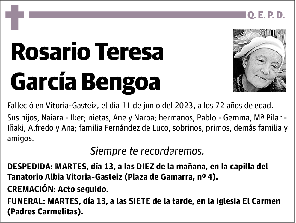 Rosario Teresa García Bengoa