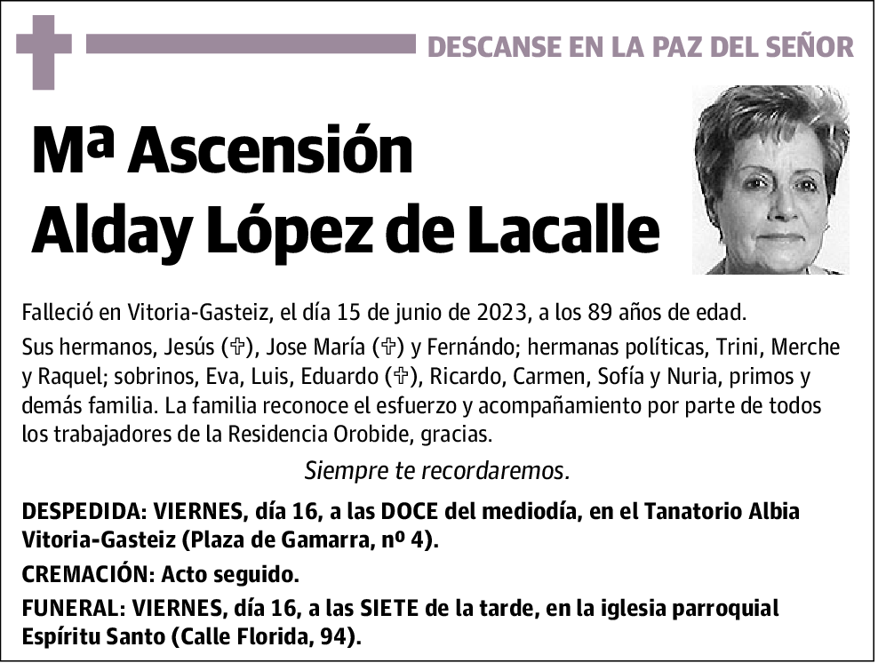 María Ascensión Alday López de Lacalle