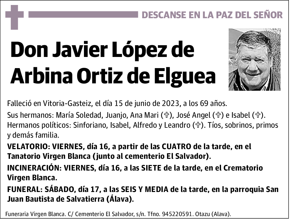 Javier López de Arbina Ortiz de Elguea