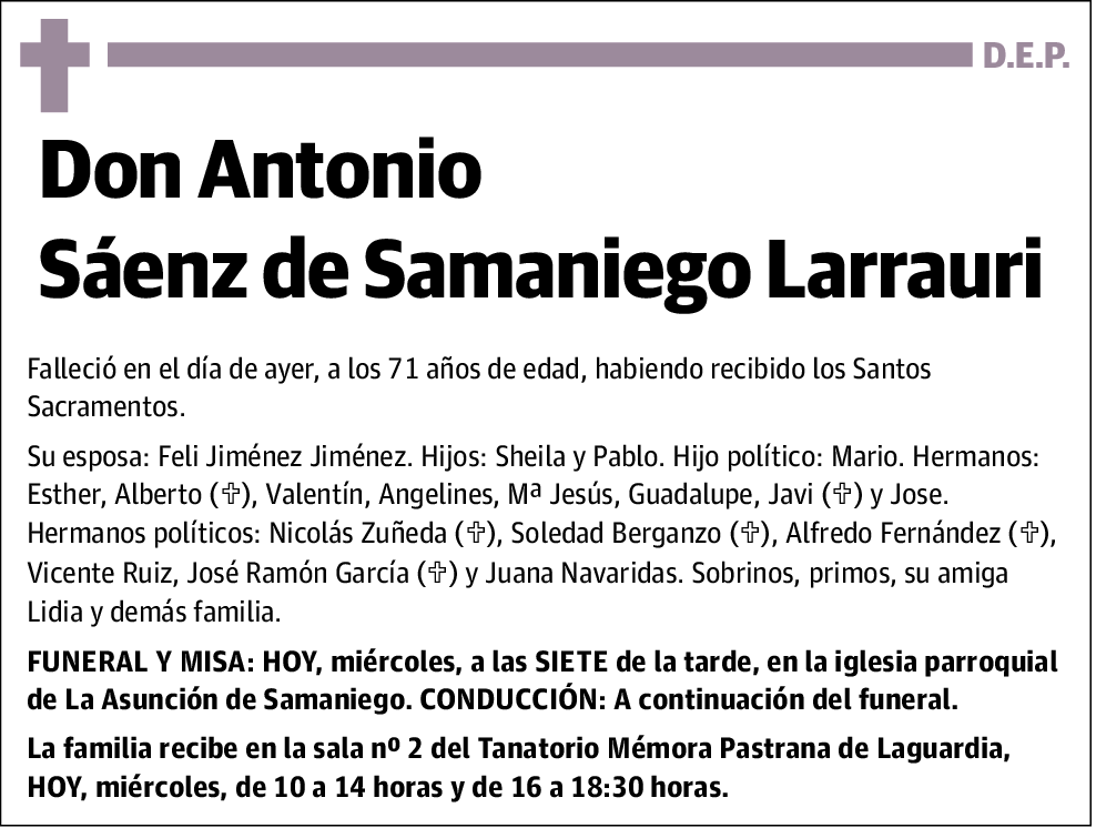 Antonio Sáenz de Samaniego Larrauri