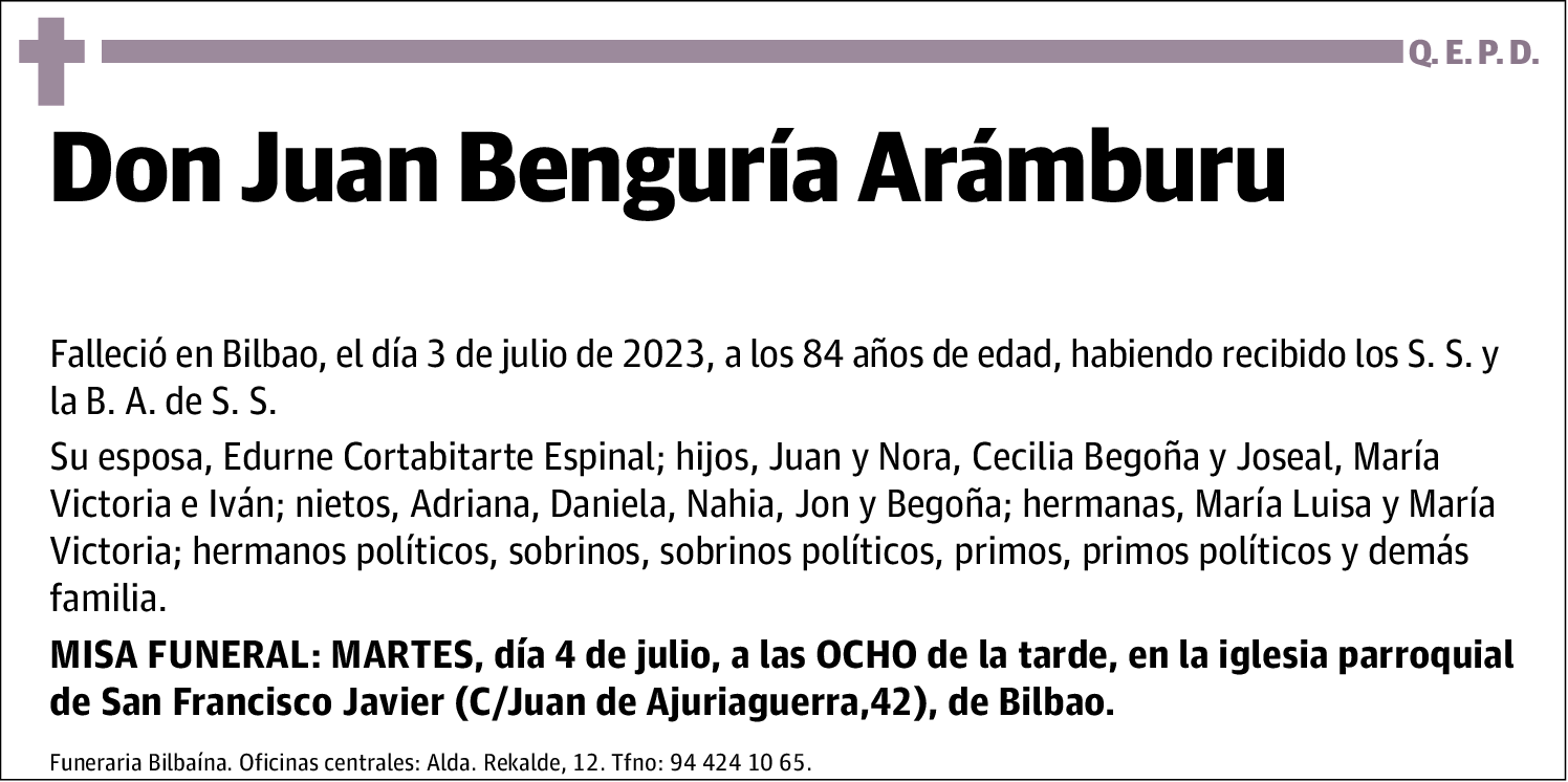 Juan Benguría Arámburu