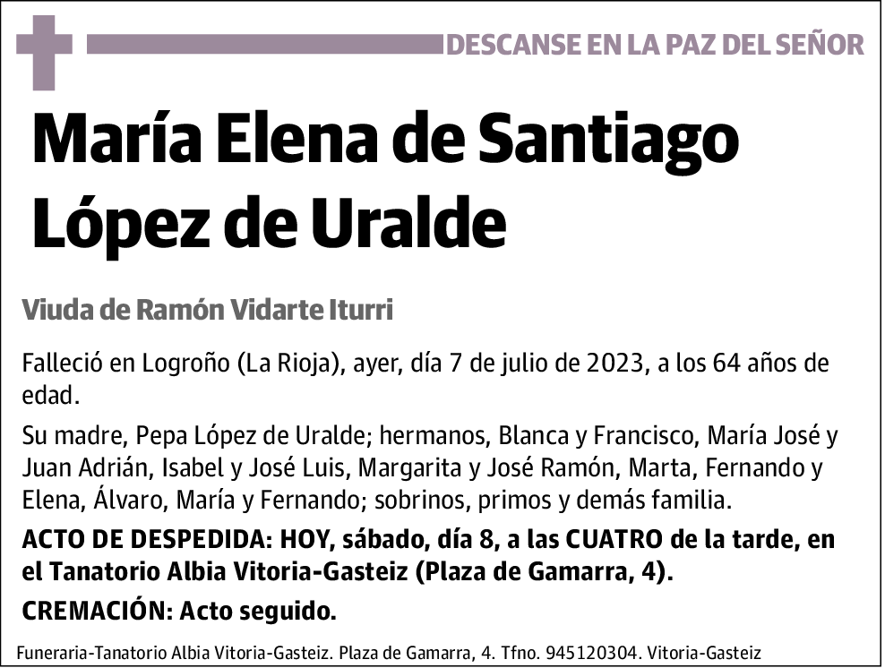 María Elena de Santiago López de Uralde