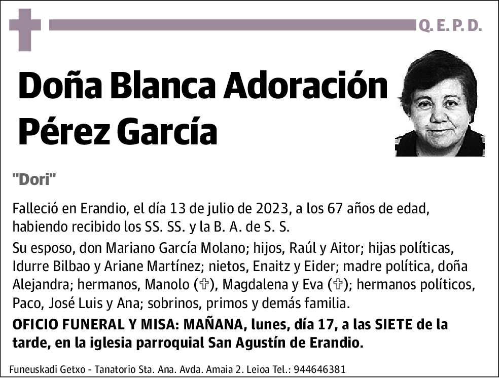 Blanca Adoración Pérez García