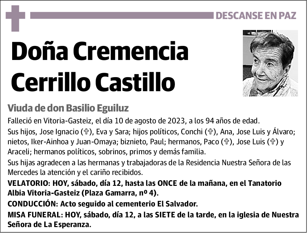 Cremencia Cerrillo Castillo