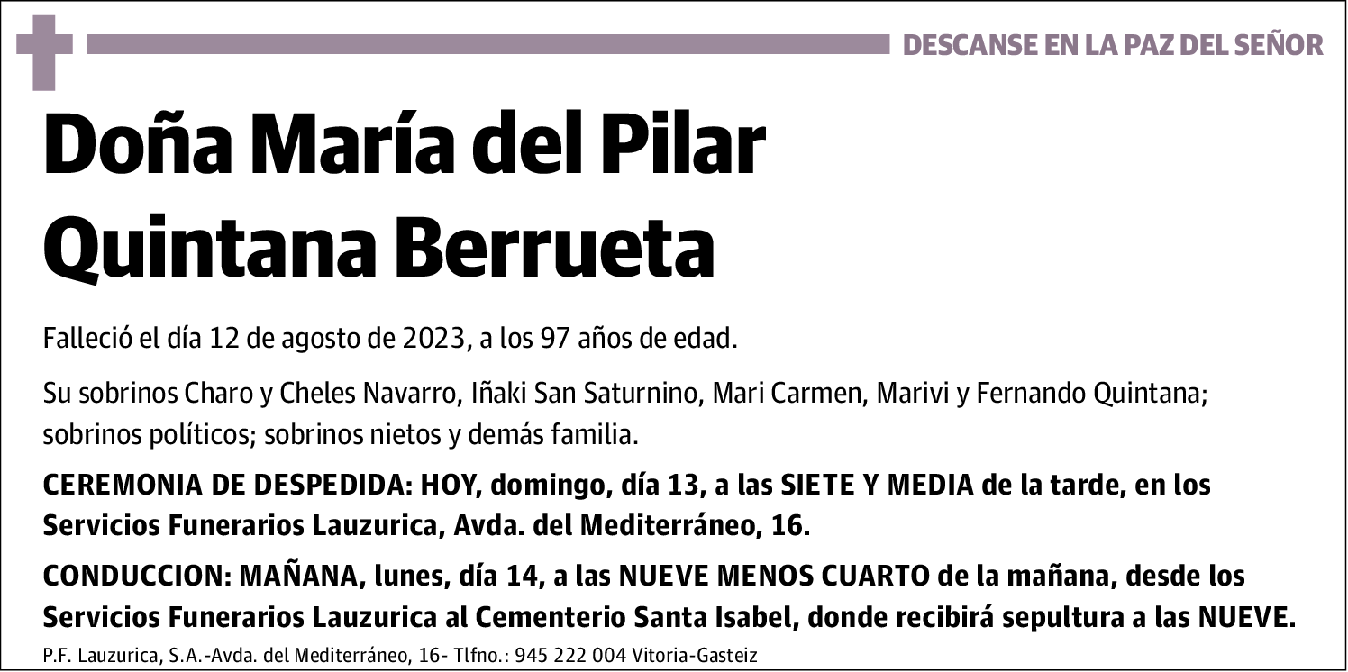 María Del Pilar Quintana Berrueta