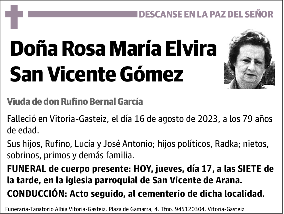 Rosa María Elvira San Vicente Gómez