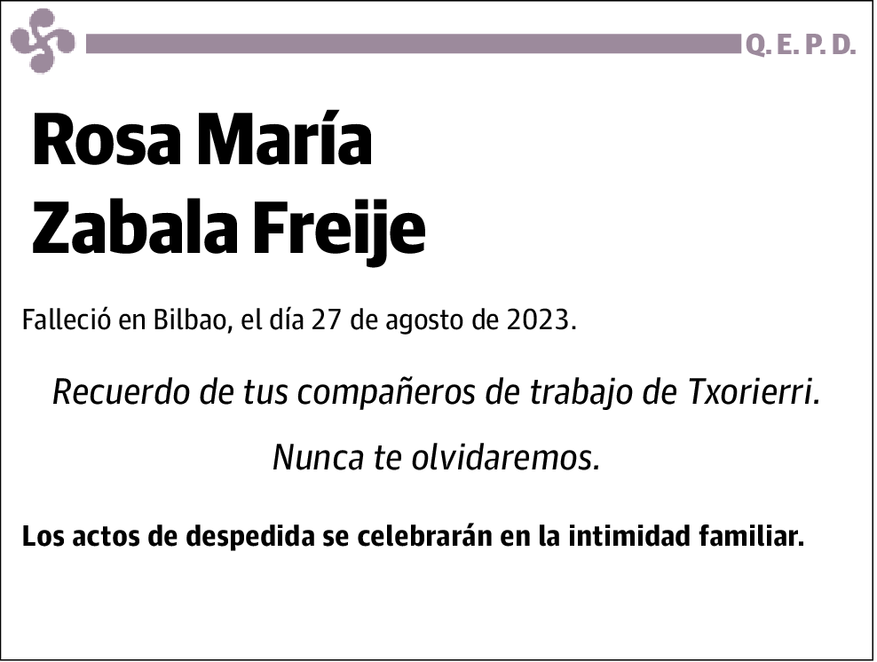 Rosa María Zabala Freije