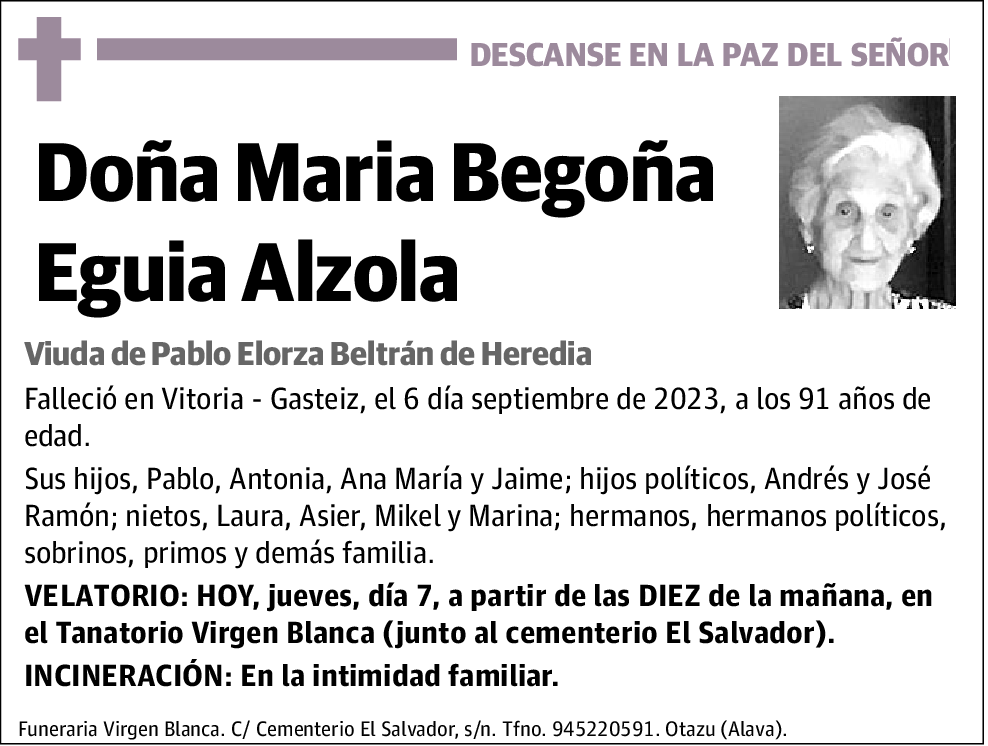 Maria Begoña Eguia Alzola