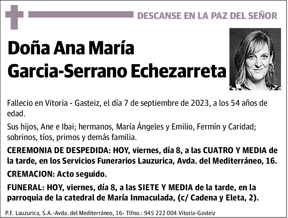 Ana María Garcia-Serrano Echezarreta