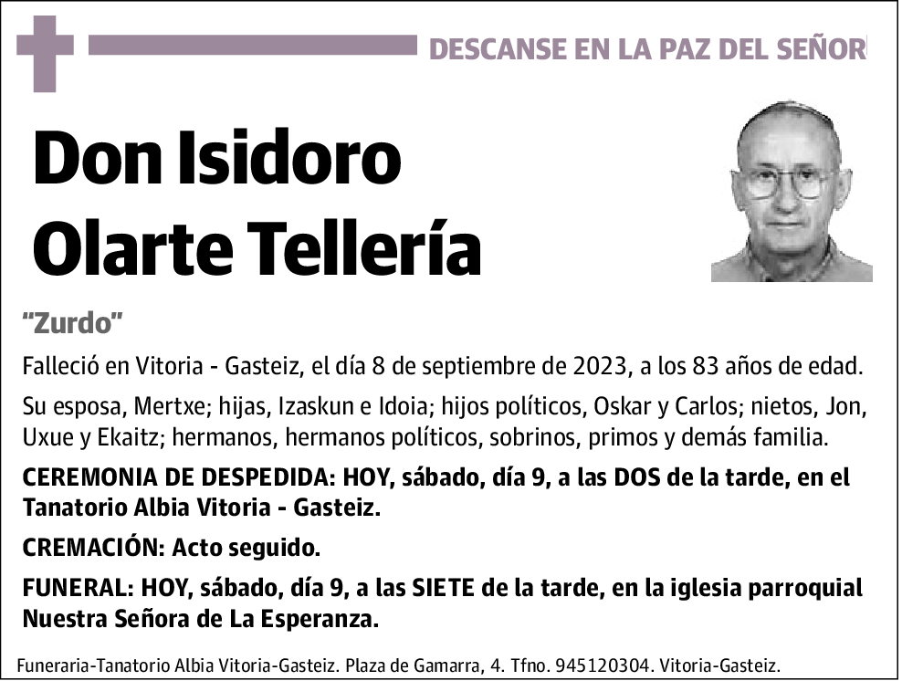 Isidoro Olarte Tellería