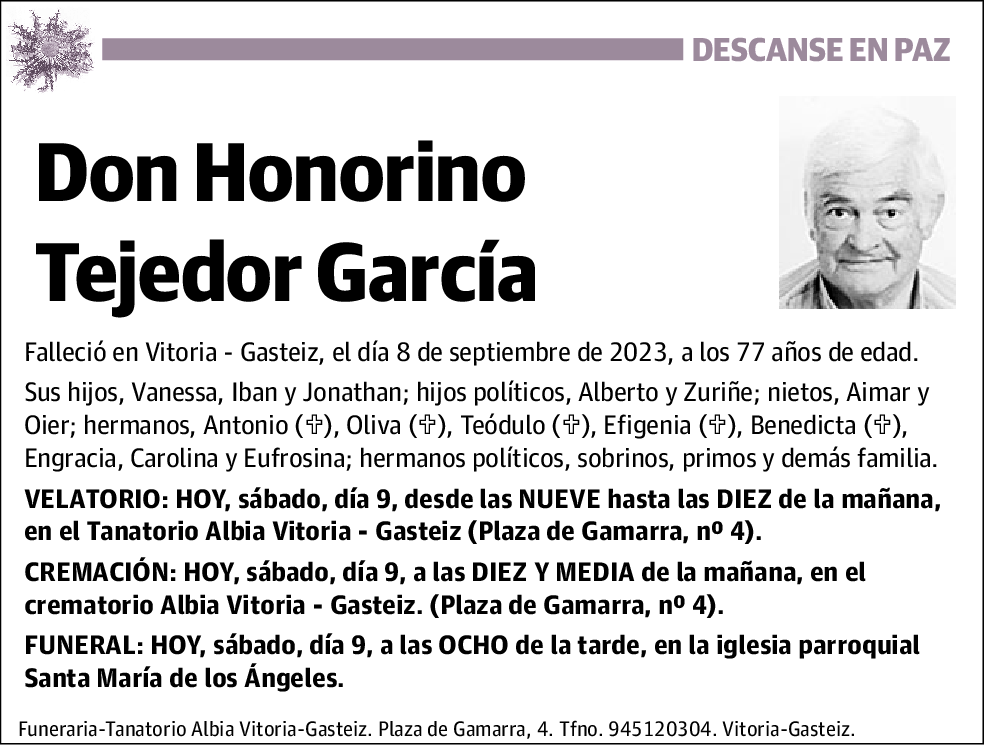 Honorino Tejedor García