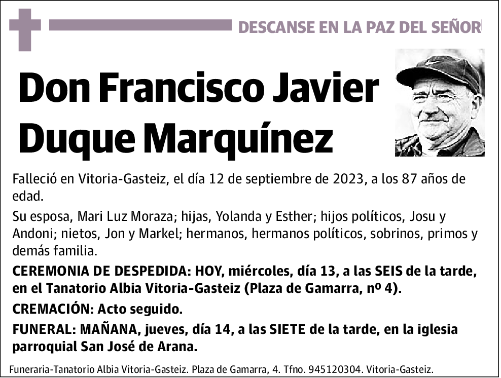 Francisco Javier Duque Marquínez