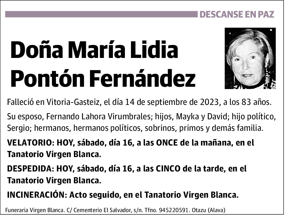 María Lidia Pontón Fernández