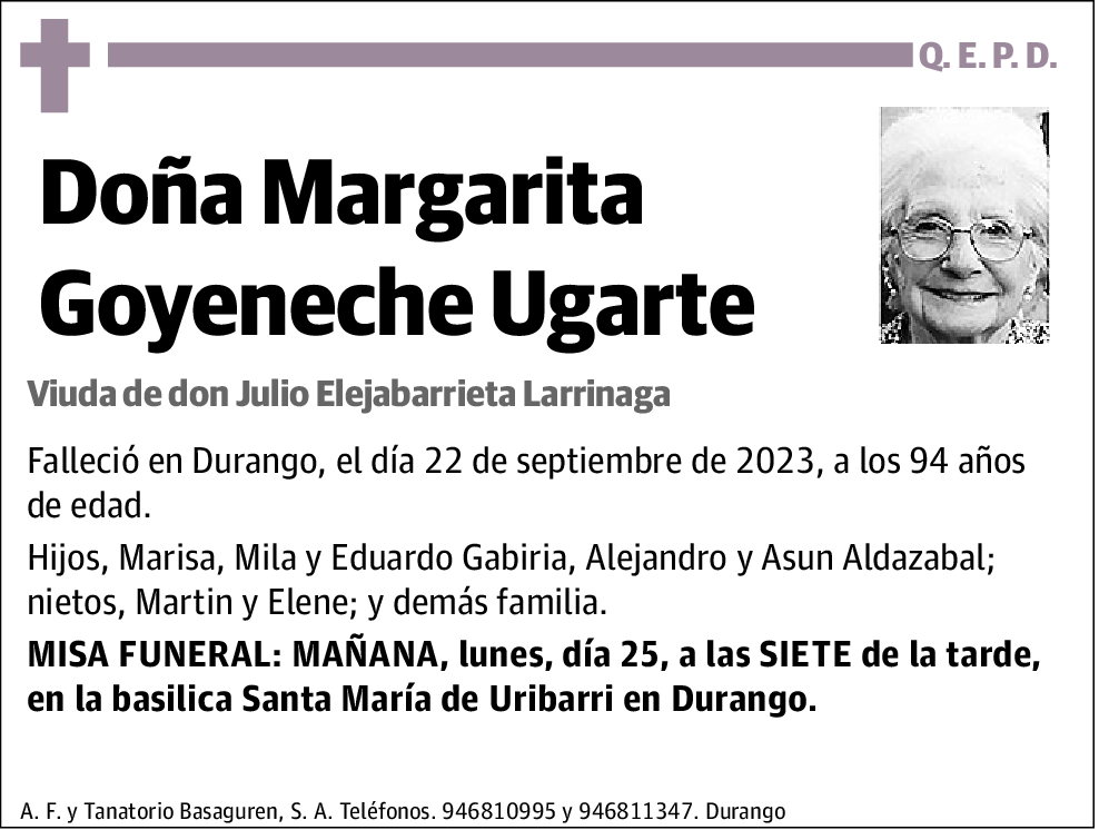 Margarita Goyeneche Ugarte