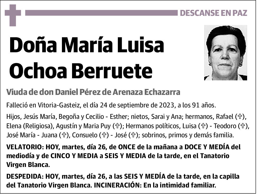María Luisa Ochoa Berruete
