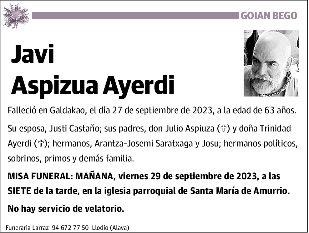 Francisco Javier Aspizua Ayerdi