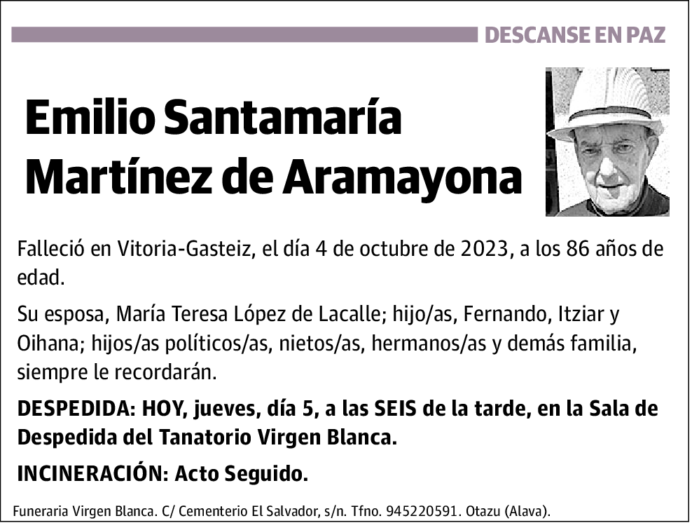 Emilio Santamaría Martínez de Aramayona