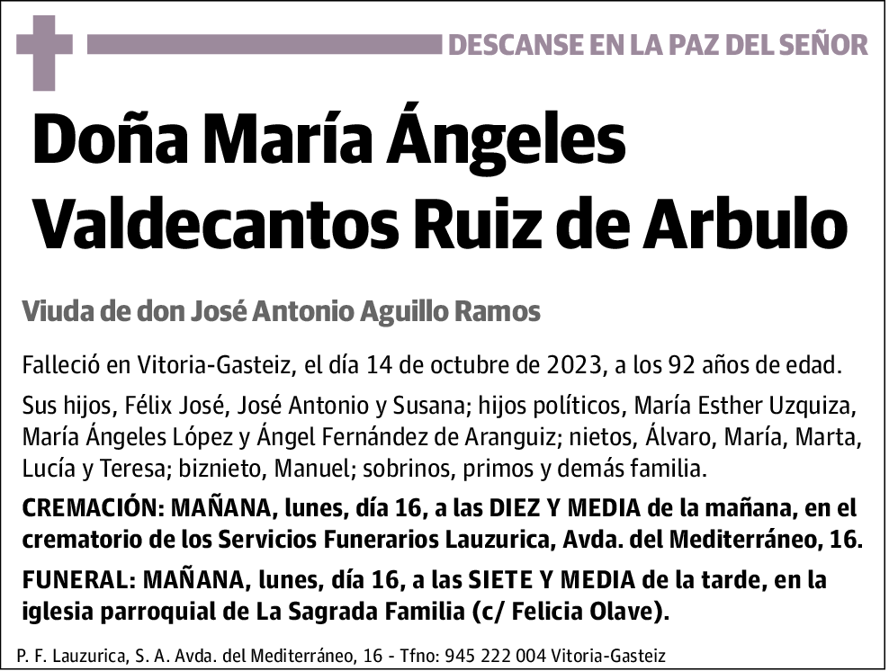 María Ángeles Valdecantos Ruiz De Arbulo