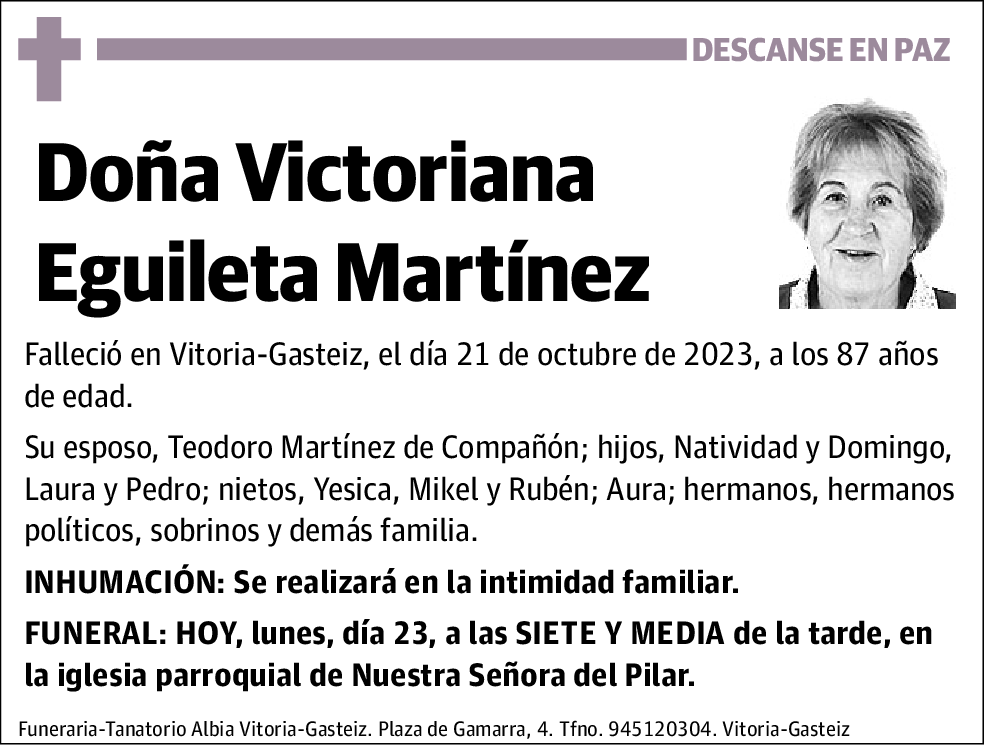 Victoriana Eguileta Martínez