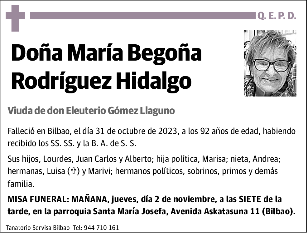 Maria Begoña Rodriguez Hidalgo