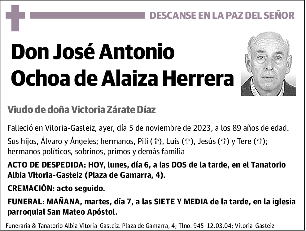 Jose Antonio Ochoa de Aleiza Herrera