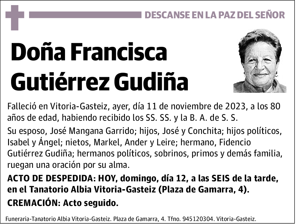 Francisca Gutiérrez Gudiña
