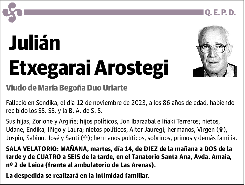 Julián Etxegarai Arostegi