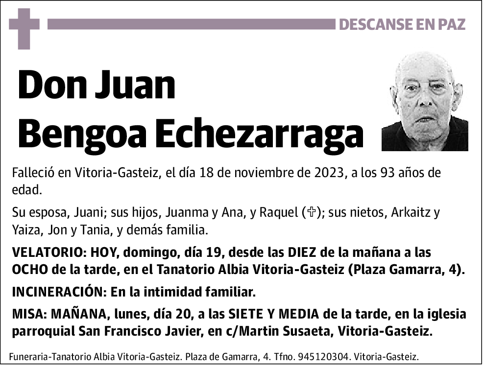 Juan Echezarraga Bengoa