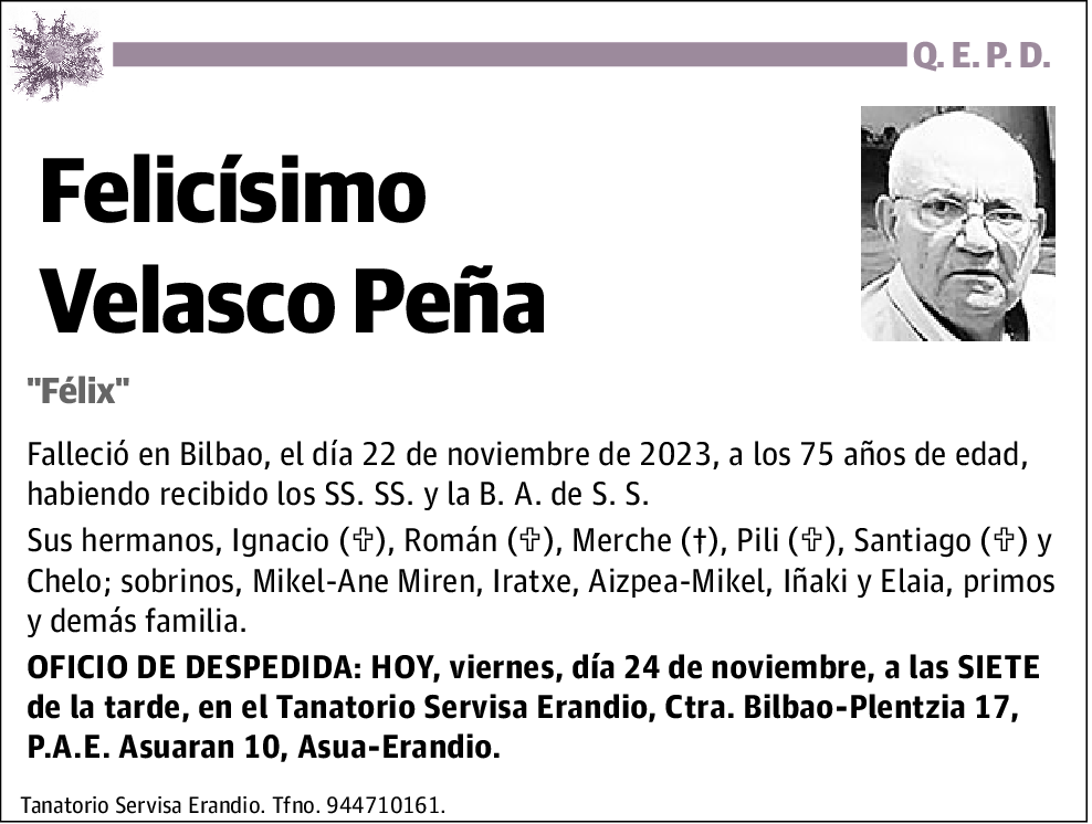 Felicísimo Velasco Peña