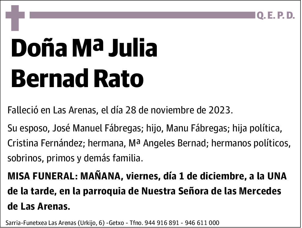 Mª Julia Bernad Rato