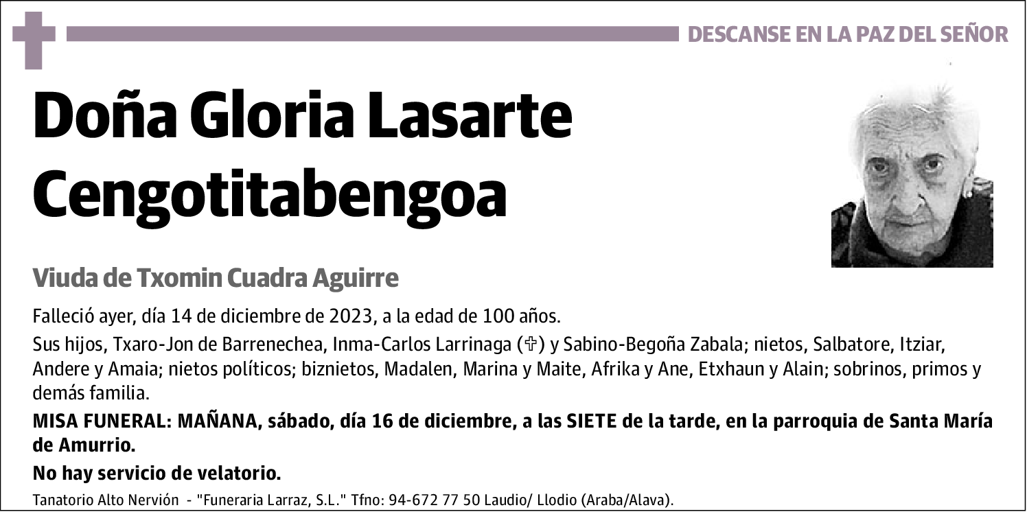 Gloria Lasarte Cengotitabengoa