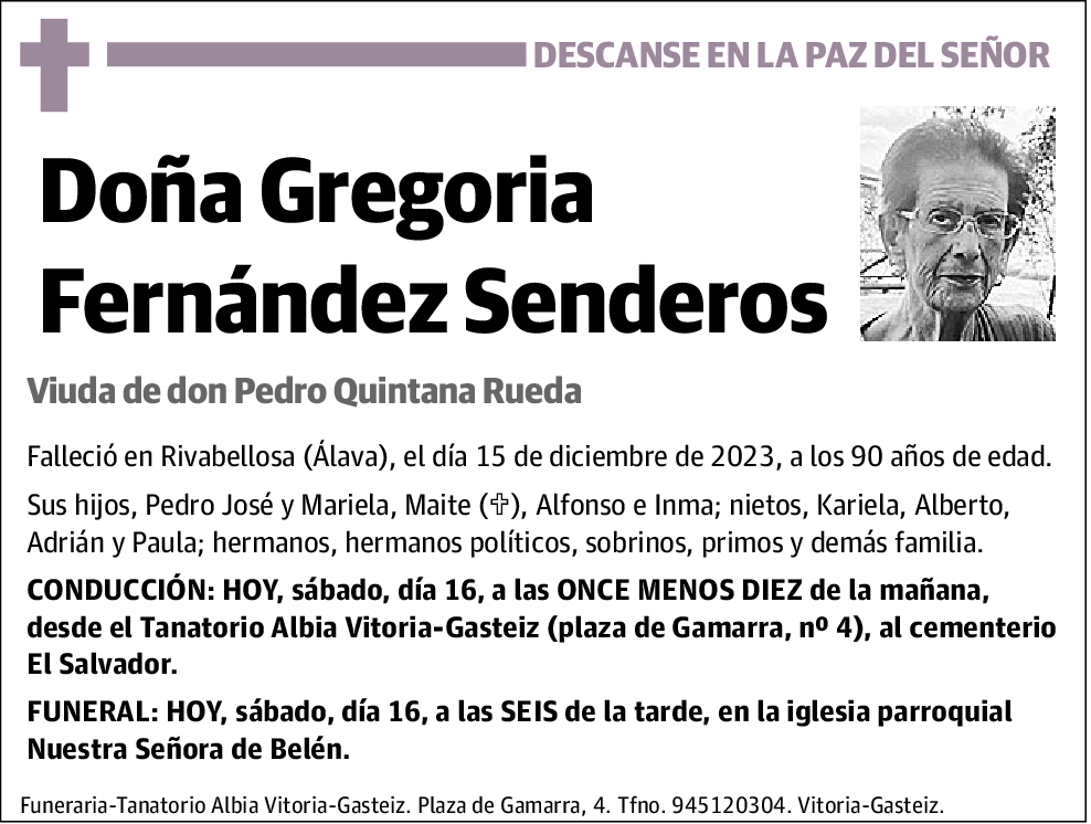 Gregoria Fernández Senderos