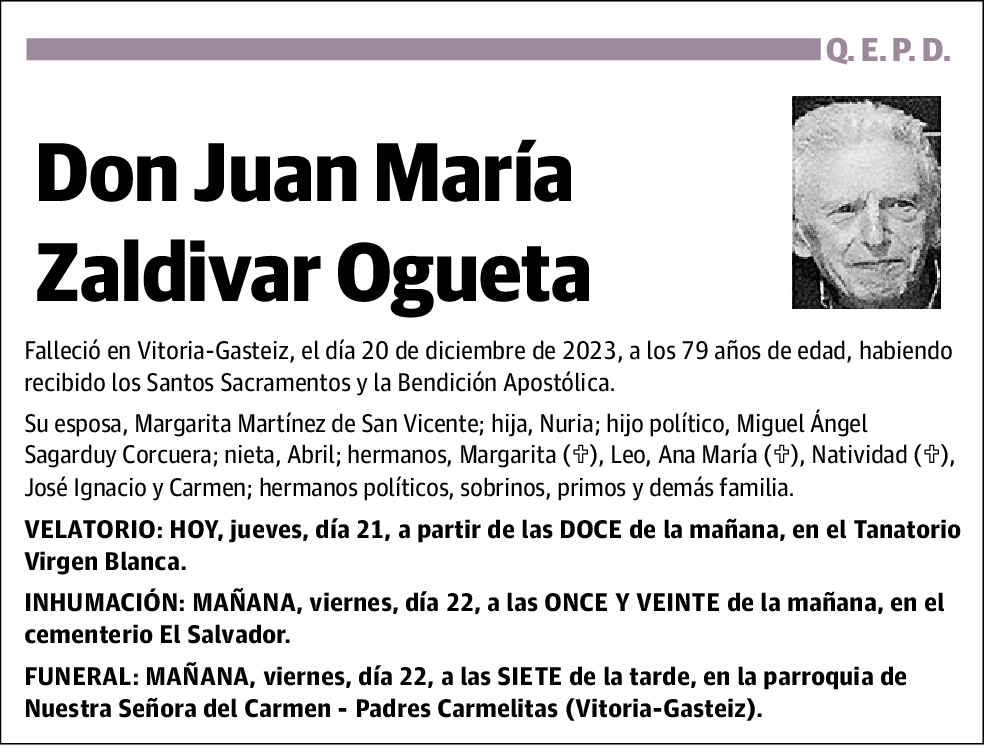 Juan María Zaldivar Ogueta