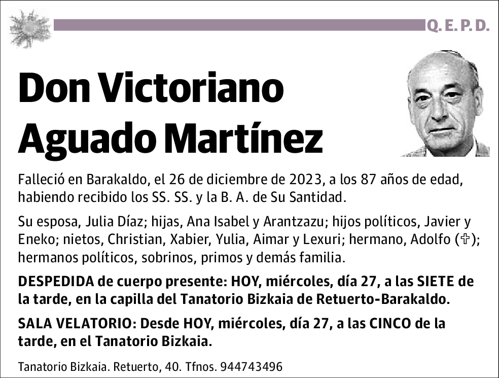 Victoriano Aguado Martínez