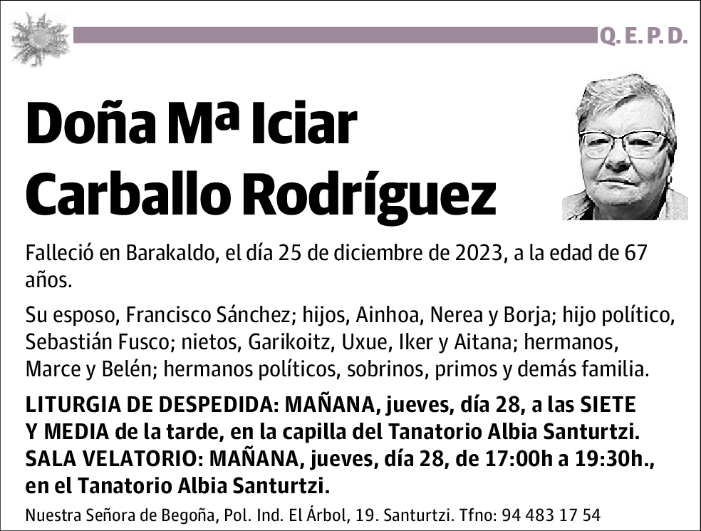 Mª Iciar Carballo Rodríguez