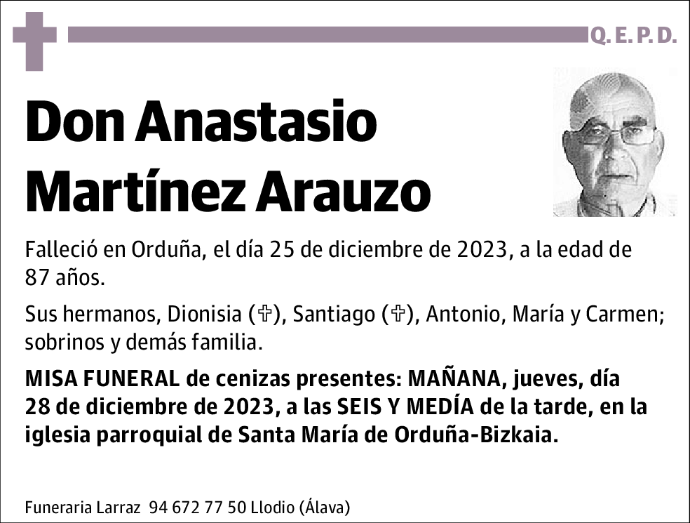 Anastasio Martínez Arauzo