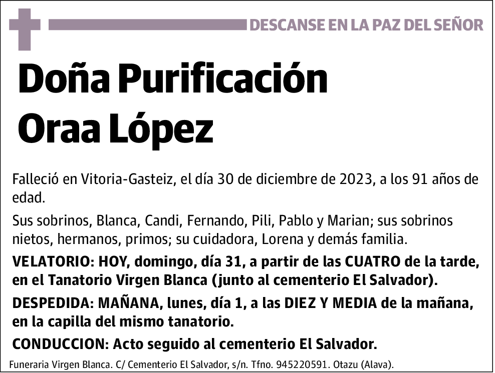 Purificación Oraa Lopez