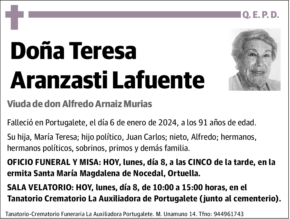 Teresa Aranzasti Lafuente